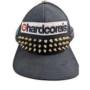 Hardcoreis Spiked Trucker Hat Punk Streetwear Snapback Biker Goth Authentic
